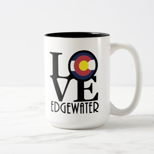 LOVE Edgewater colorado 15oz Tweekleurige Koffiemok (Rechts)