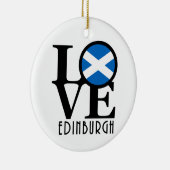 LOVE Edinburgh Scotland Keramisch Ornament (Rechts)