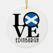 LOVE Edinburgh Scotland Keramisch Ornament (Voorkant)
