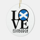 LOVE Edinburgh Scotland Keramisch Ornament (Links)