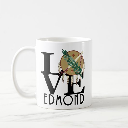 LOVE Edmond Oklahoma 11oz Koffiemok (Links)