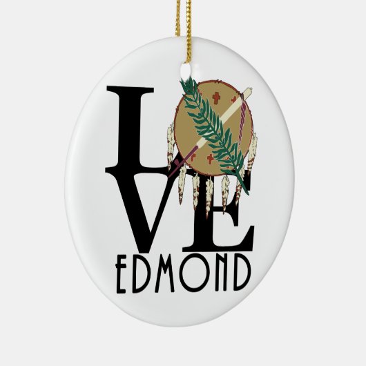 LOVE Edmond Oklahoma Keramisch Ornament (Rechts)