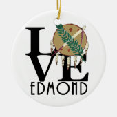 LOVE Edmond Oklahoma Keramisch Ornament (Voorkant)