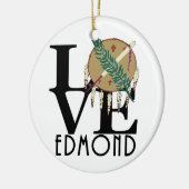 LOVE Edmond Oklahoma Keramisch Ornament (Links)