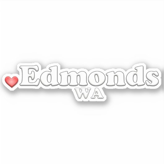 Love Edmonds WA Sticker (Voorkant)