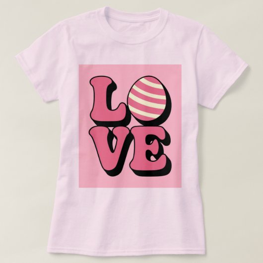 LOVE Egg Roze Vrouwen T-shirt (Design voorkant)
