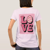 LOVE Egg Roze Vrouwen T-shirt (Achterkant)