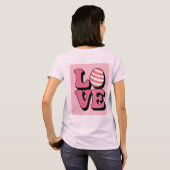 LOVE Egg Roze Vrouwen T-shirt (Achterkant volledig)