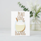 Love & Eggnog Briefkaart (Staand voorkant)