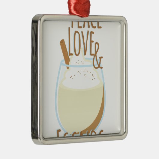 Love & Eggnog Metalen Ornament (Rechts)