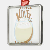 Love & Eggnog Metalen Ornament (Links)