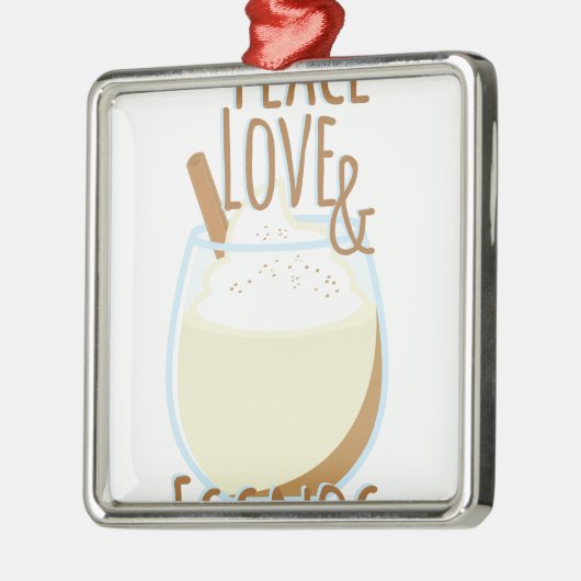 Love & Eggnog Metalen Ornament (Links)