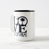 LOVE eiland Palms 15oz Tweekleurige Koffiemok (Voorkant links)