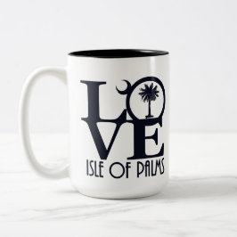 LOVE eiland Palms 15oz Tweekleurige Koffiemok
