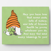 Love Einds Gnome Irish Blessenop Fotoplaat (Voorkant)