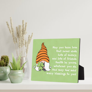 Love Einds Gnome Irish Blessenop Fotoplaat