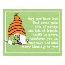 Love Einds Gnome Irish Blessing