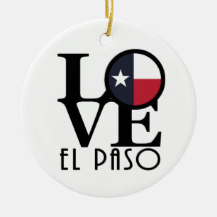 LOVE El Paso Keramisch Ornament