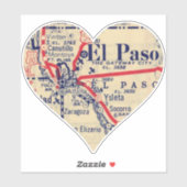 Love El Paso TX  Map Sticker (Vel)