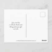 Love Elegant Bluebird Briefkaart (Achterkant)