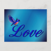 Love Elegant Bluebird Briefkaart (Voorkant)