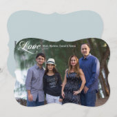 Love Elegant Holiday Card Feestdagenkaart (Voorkant / Achterkant)