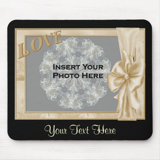 Love Elegant Lijst Add Photo Mousepad Muismat (Voorkant)