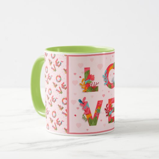 Love Elegant Modern Popular Best Heart Mok (Voorkant links)