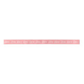 Love Elegant Pink Wedding Satin Ribbon Satijnen Lint (Voorkant)