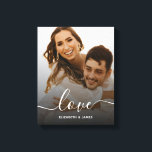 Love Elegant Script Verloving Photo Canvas Afdruk<br><div class="desc">Love Elegant Script Verloving Photo Canvas Print</div>