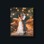 Love Elegant Script Wedding Bride Groom Photo Canvas Afdruk<br><div class="desc">Love Elegant Script Wedding Bride and Groom Photo Canvas Print</div>