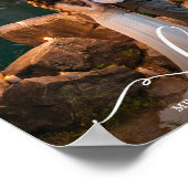 Love Elegant Script Wedding Bride Groom Photo Poster (Hoek)