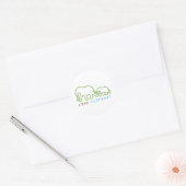Love Elephant Ronde Sticker (Envelop)