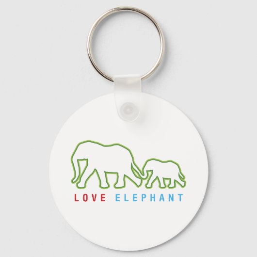 Love Elephant Sleutelhanger (Voorkant)