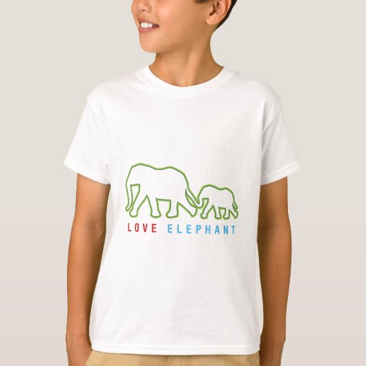 Love Elephant T-shirt (Voorkant)