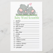 Love Elephants Baby word scramble game (Voorkant)