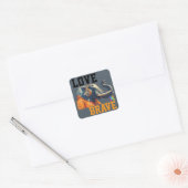 LOVE × ELEPHANTS - Custom Vierkante Sticker (Envelop)