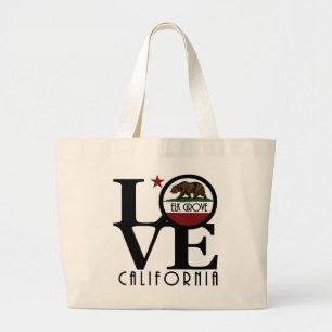 LOVE Elk Grove California Grote Tote Bag