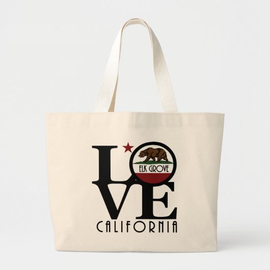 LOVE Elk Grove California Grote Tote Bag (Voorkant)
