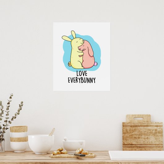Love Elke Bunny Funny Bunny Rabbit Pun Poster (Keuken)