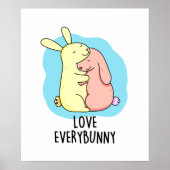 Love Elke Bunny Funny Bunny Rabbit Pun Poster (Voorkant)