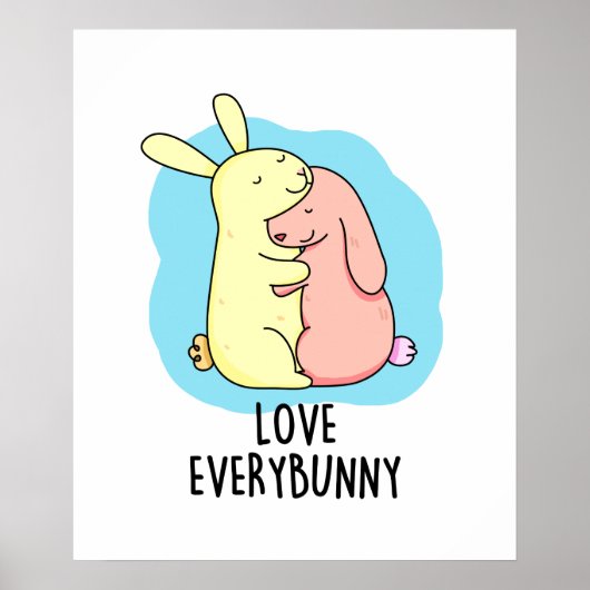 Love Elke Bunny Funny Bunny Rabbit Pun Poster (Voorkant)