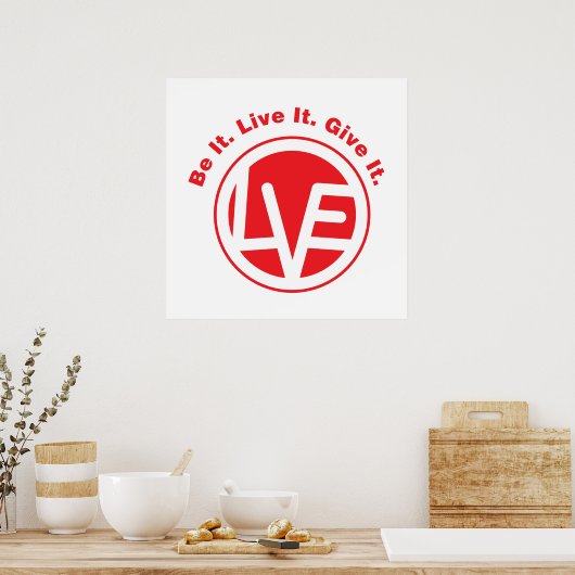 Love Emblem 24 x 24-inch Value Poster (Keuken)