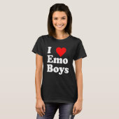 Love Emo Boys Heart Trendy Egirl Eboy GF Aesthetic T-shirt (Voorkant volledig)