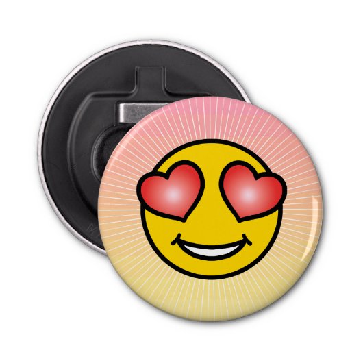 Love Emoji Button Flesopener (Voorkant)