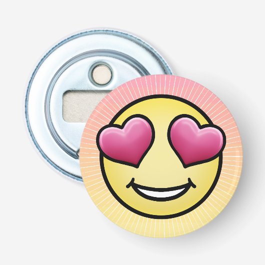 Love Emoji Button Flesopener (Voorkant)