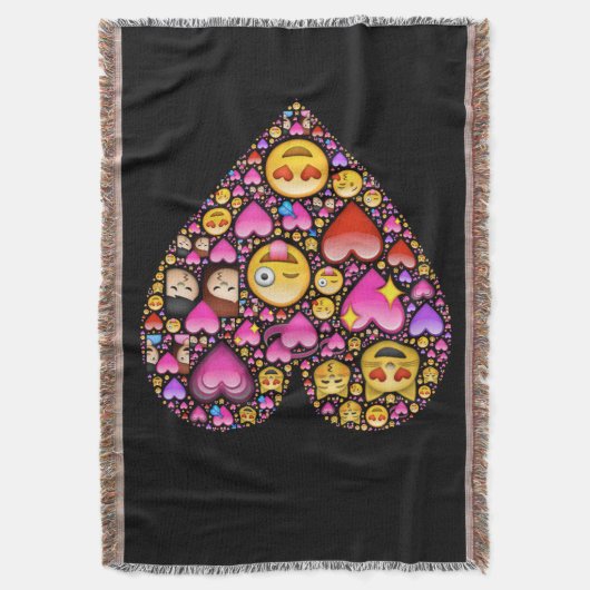 Love EMOJI Deken (Voorkant Verticaal)