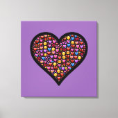 Love Emoji Gepersonaliseerd Canvas Afdruk (Voorkant)