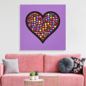 Love Emoji Gepersonaliseerd Canvas Afdruk (Insitu (Woonkamer))