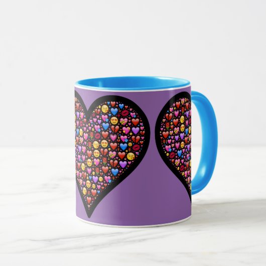 Love Emoji Gepersonaliseerd Mok (Voorkant rechts)